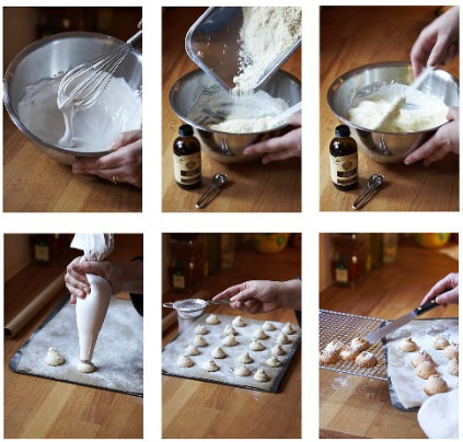 cuisine italienne, les étapes pour préparer la recette amaretti